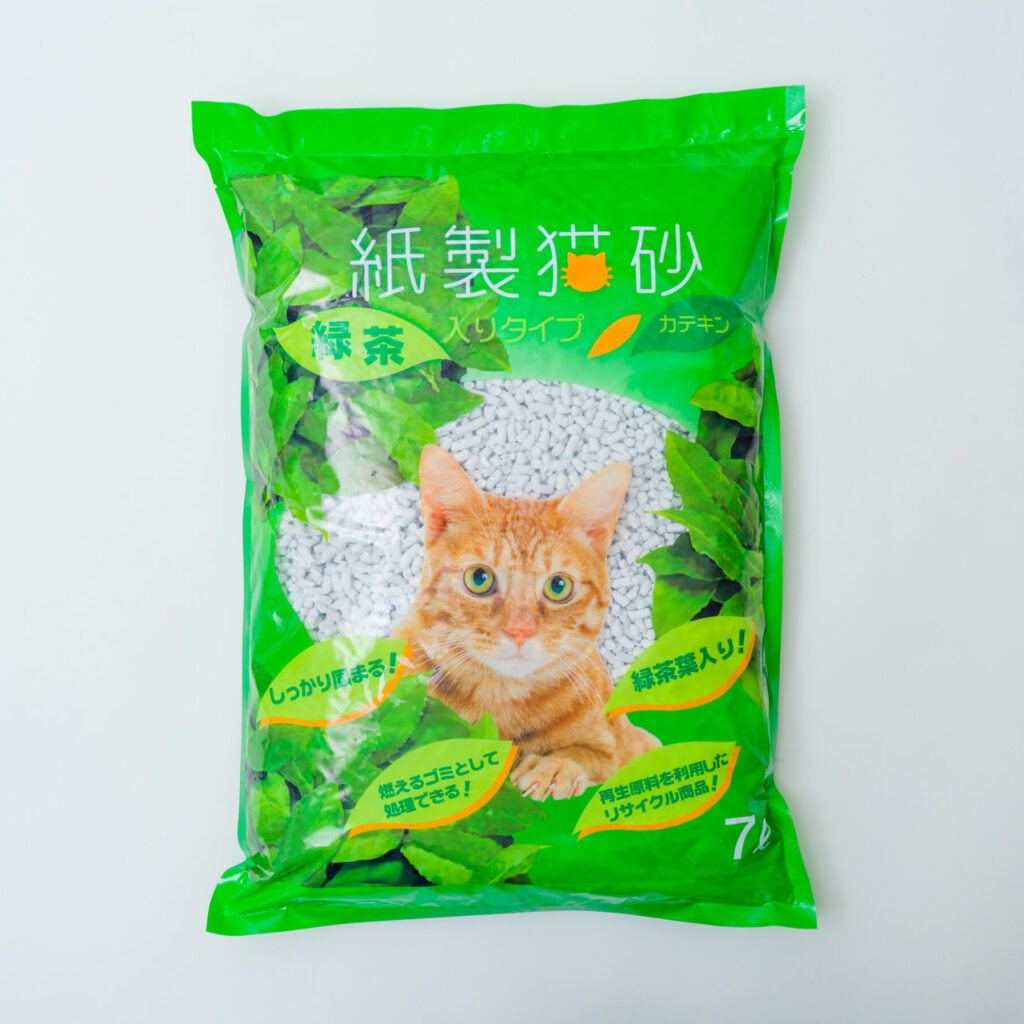 紙製猫砂　緑茶タイプ